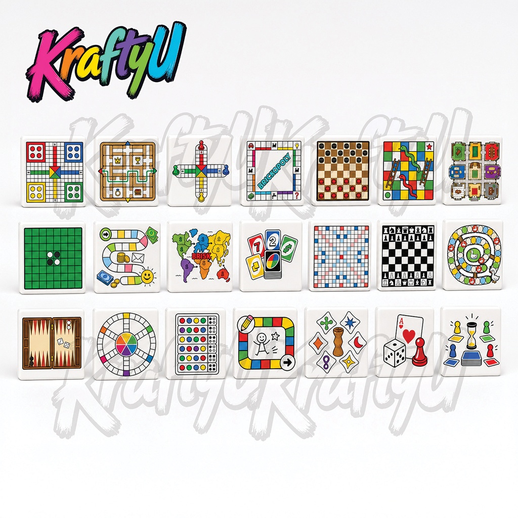 Lot de 21 Tiles 2×2 – Collection Jeux de Société